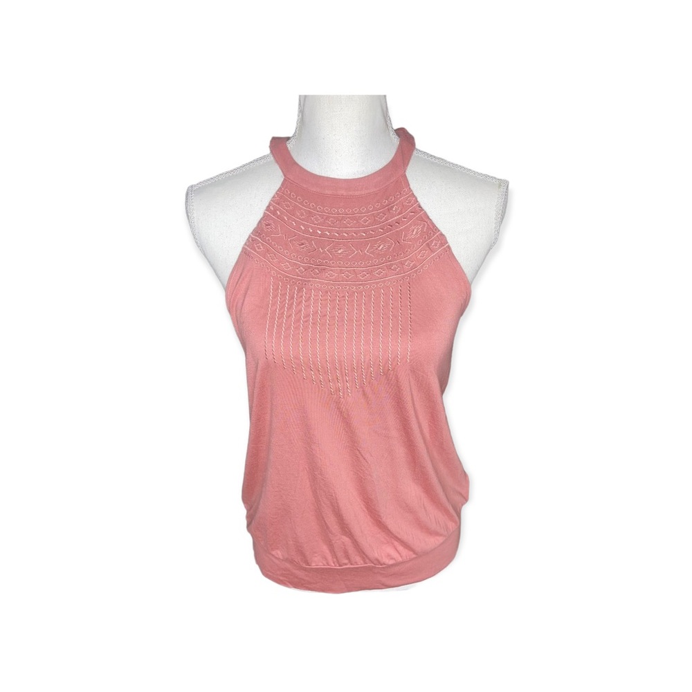 CABLE GAUGE Mauve Tank it’s Aztec Embroidery M NWOT - Picture 4 of 12